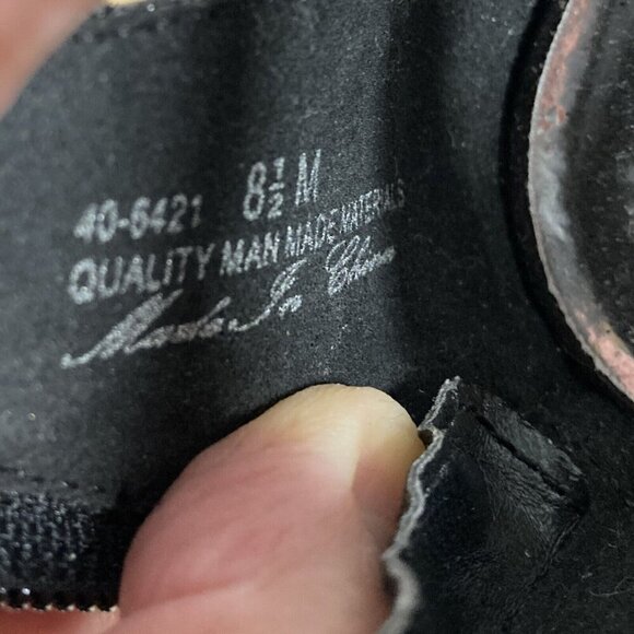 Easy Street Alive At 5 Flattery, Sz 8.5, Dress Dance Sandals Black Glitter Heels - Picture 8 of 9